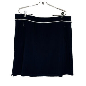 Talbots Navy Skort with White Piping